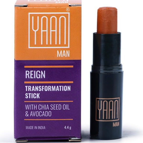 YAAN MAN Transformation Stick Suitabe For All Skin Types Medium Coverage| Orange Color Corrector To Erase Natural Dark Circles | With Chia And Avocado Oil | 4.4 Gm