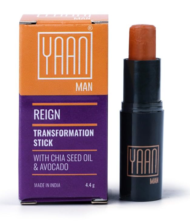 YAAN MAN Transformation Stick Suitabe For All Skin Types Medium Coverage| Orange Color Corrector To Erase Natural Dark Circles | With Chia And Avocado Oil | 4.4 Gm