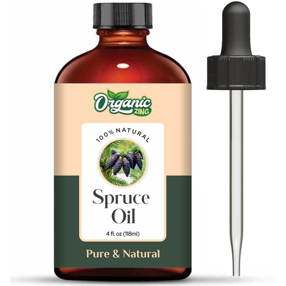 Organic Zing Spruce (Picea) Oil | Pure & Natural Essential Oil for Aroma, Diffusers, Hair Care & Massage - Distacart
