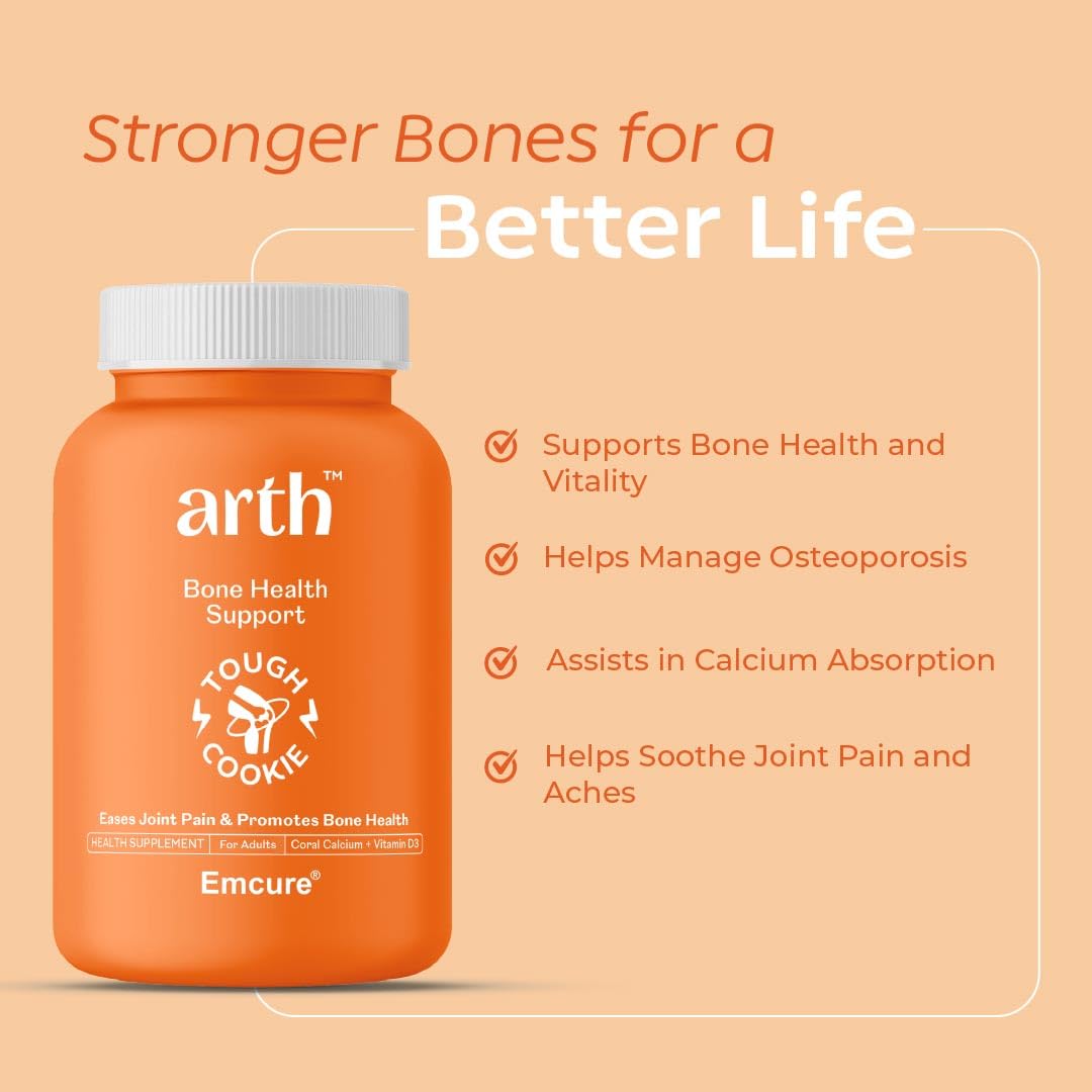 Arth Bone Health Supplement With Coral Calcium (1000 Mg) & Vitamin D3 Tablets (600 Iu)