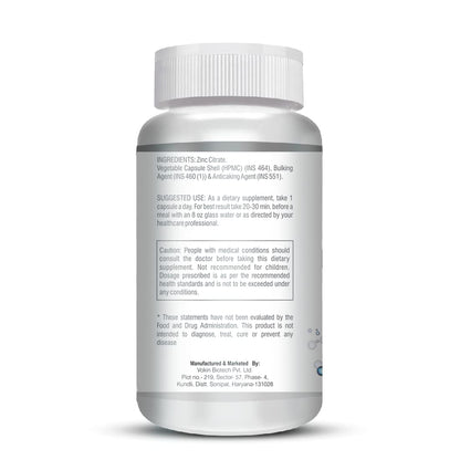 Vokin Biotech Zinc Citrate Supports Healthy Immune system (90 Capsules)