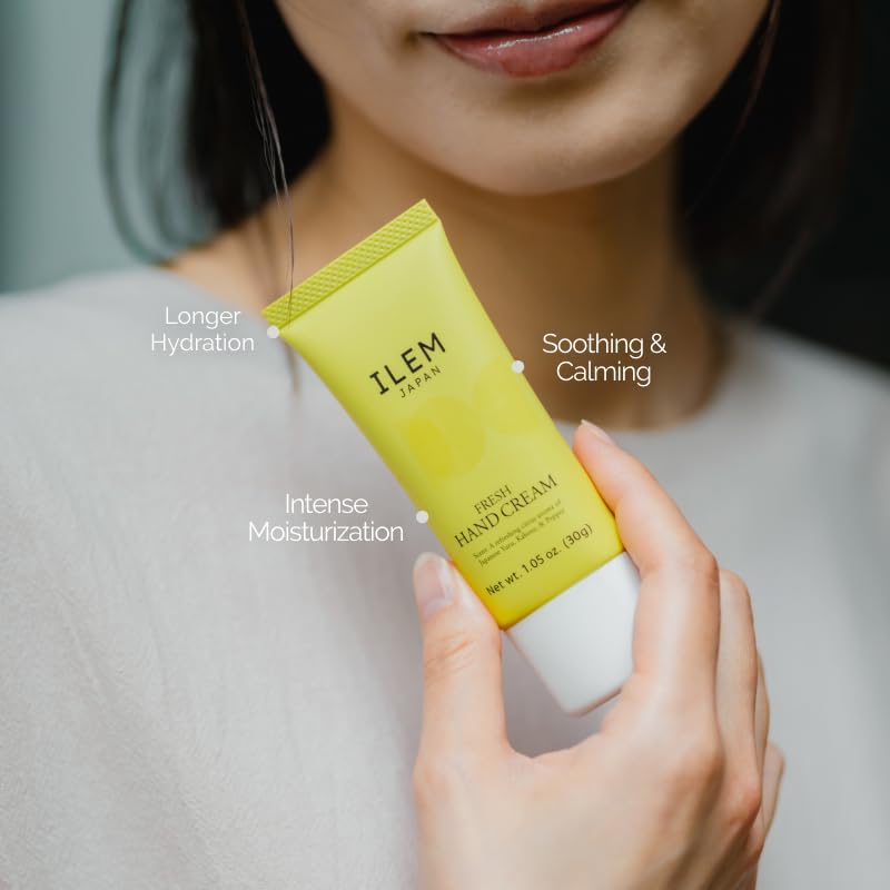 ILEM JAPAN Hand Cream for Women and Men | Best Before Aug 2026 | For Dry and Rough Hand | Hyaluronic Acid and Avocado Oil | All Skin Type Soft Moisturizer Cream - 30g
