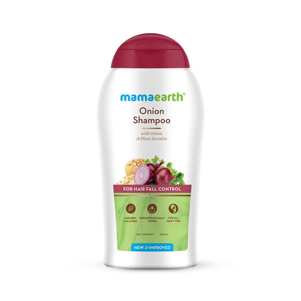 Mamaearth Onion Shampoo with Onion & Plant Keratin For Hair Fall Control - Distacart