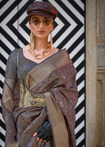 Thumbnail for Monjolika Fashion Monjolika Fashion'S Brown Colour Organza Sarees With Blouse