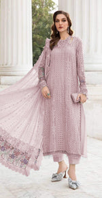 Thumbnail for Anaita Pink Fox Georgette Suit With Embroidered Sequence Work - Distacart