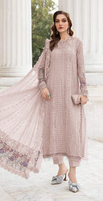Thumbnail for Anaita Peach Fox Georgette Suit With Embroidered Sequence Work - Distacart