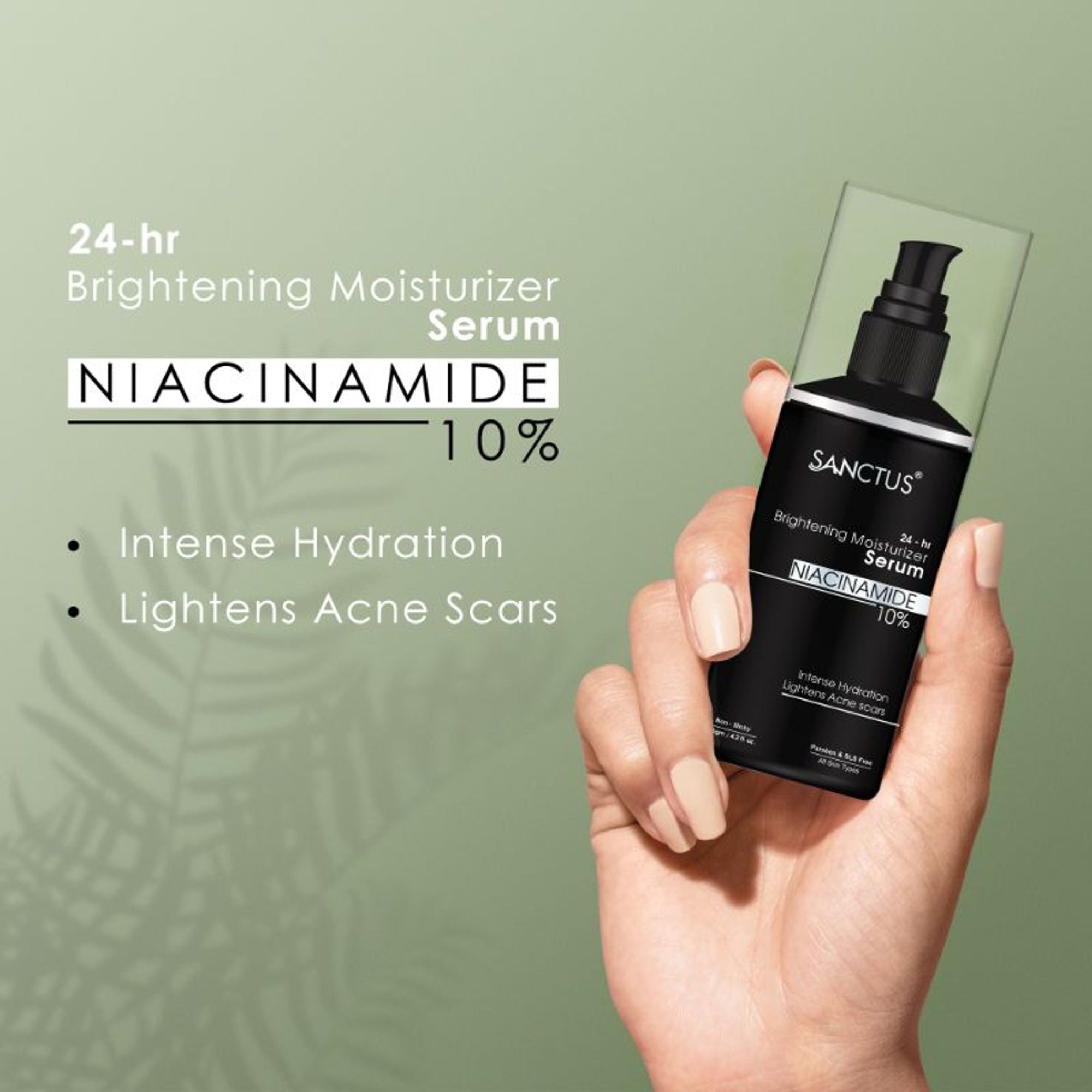 SANCTUS 24-Hr Brightening 10% Niacinamide Moisturizer Serum Lotion - Distacart