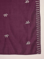 Thumbnail for Joban Fashion Purple Silk Embroidery Readymade Kurta Set - Distacart