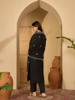 Thumbnail for Joban Fashion Black Silk Embroidery Readymade Kurta Set - Distacart