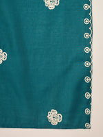 Thumbnail for Joban Fashion Teal Silk Embroidery Readymade Kurta Set - Distacart