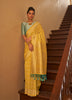 Monjolika Fashion Yellow Colour Weaving Nylon Silk Saree - Distacart