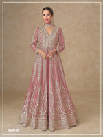 Thumbnail for Anaita Peach Chinon Stitched Anarkali Suits With Embroidery & Sequence Work - Distacart
