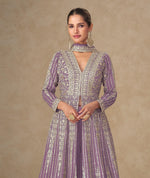 Thumbnail for Anaita Lavender Chinon Stitched Anarkali Suits With Embroidery & Sequence Work - Distacart