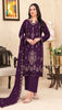 Anaita Purple Velvet Suit With Embroidery Sequence Work - Distacart