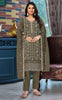 Anaita Mehendi Chiffon Suit with Embroidered & Sequence Work - Distacart