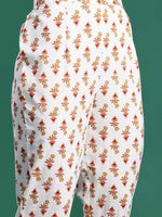 Thumbnail for Indo Era Floral Printed Pure Cotton Kurta with Palazzos & Dupatta