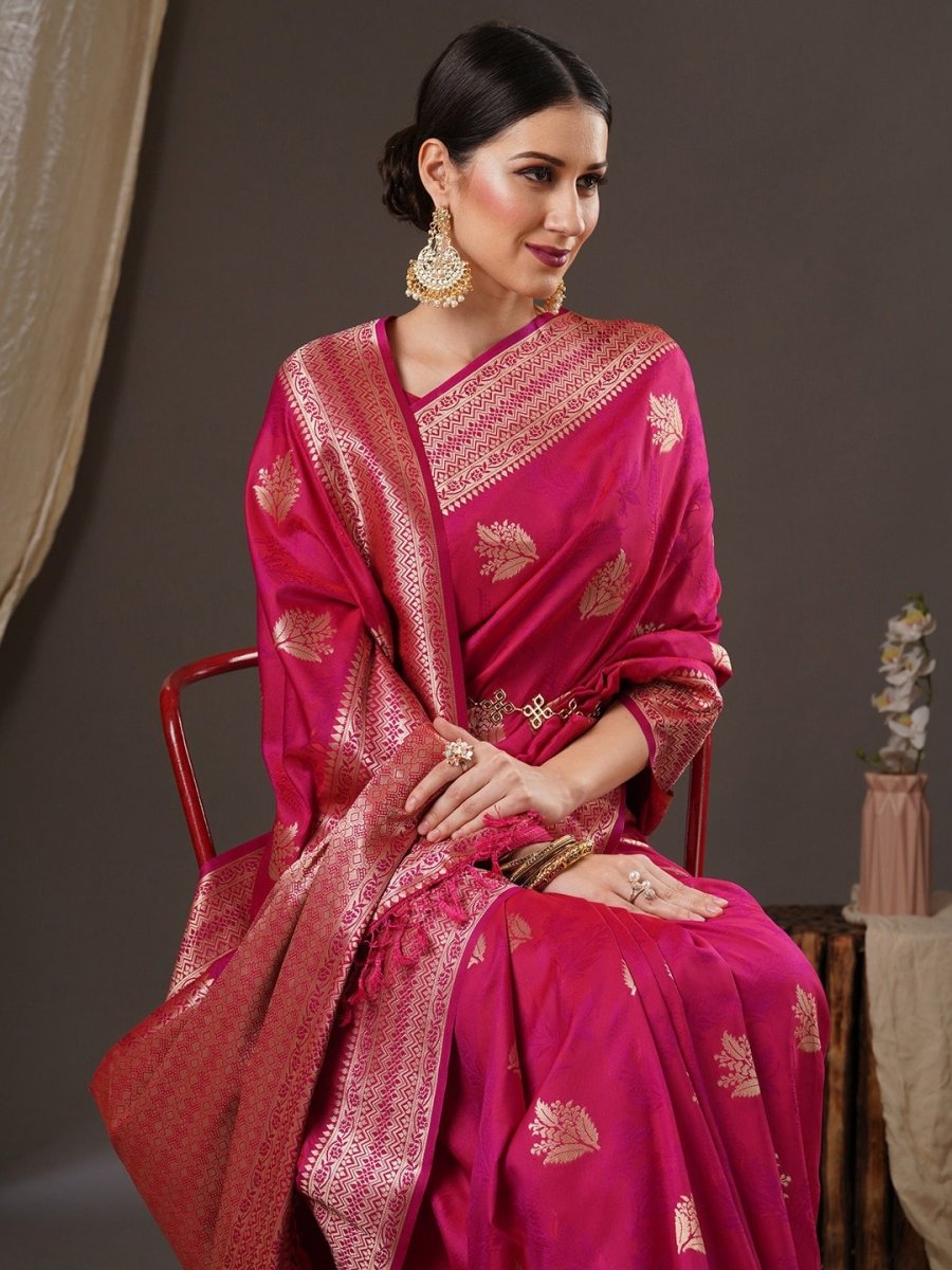 Anouk Woven Design Zari Silk Blend Banarasi Saree - Distacart