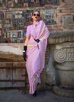 Thumbnail for Monjolika Fashion Katan Silk Weaving Zari Trendy Saree In Mauve