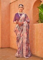 Thumbnail for Monjolika Fashion Silk Multi Colour Foil Print Designer Saree