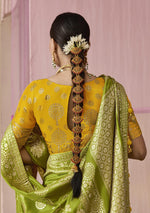 Thumbnail for Monjolika Fashion Viscose Weaving Floral Printed Contemporary Saree In Green