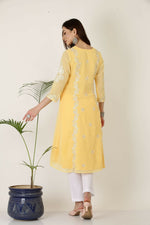 Thumbnail for Joban Fashion Yellow Georgette Kurta Set