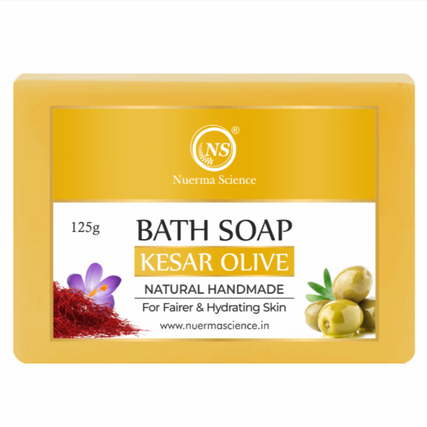 Nuerma Science Kesar Olive Bath Soap | Brightens & Nourishes Skin