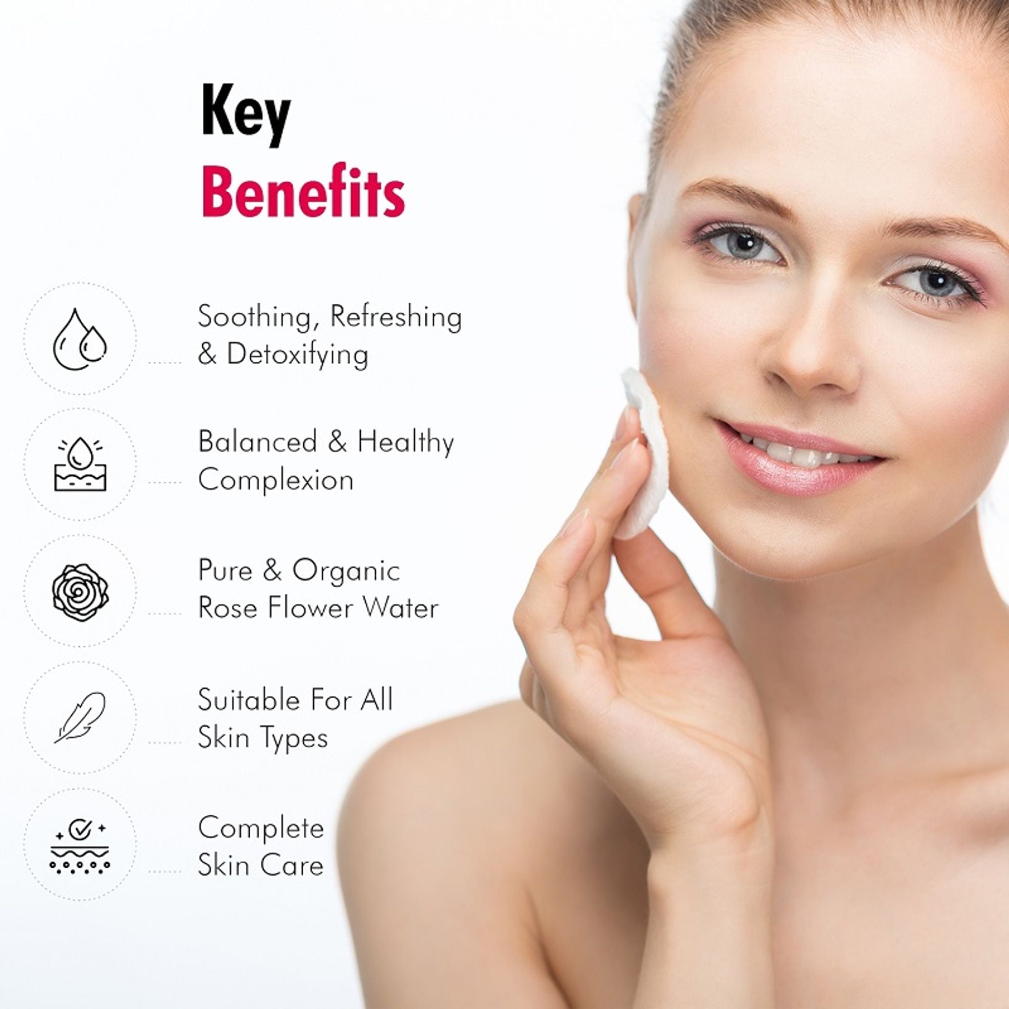Omeo Damascus Rose Face Mist With Papaya & Cucumber Extract - Cool & Refershing - Dista