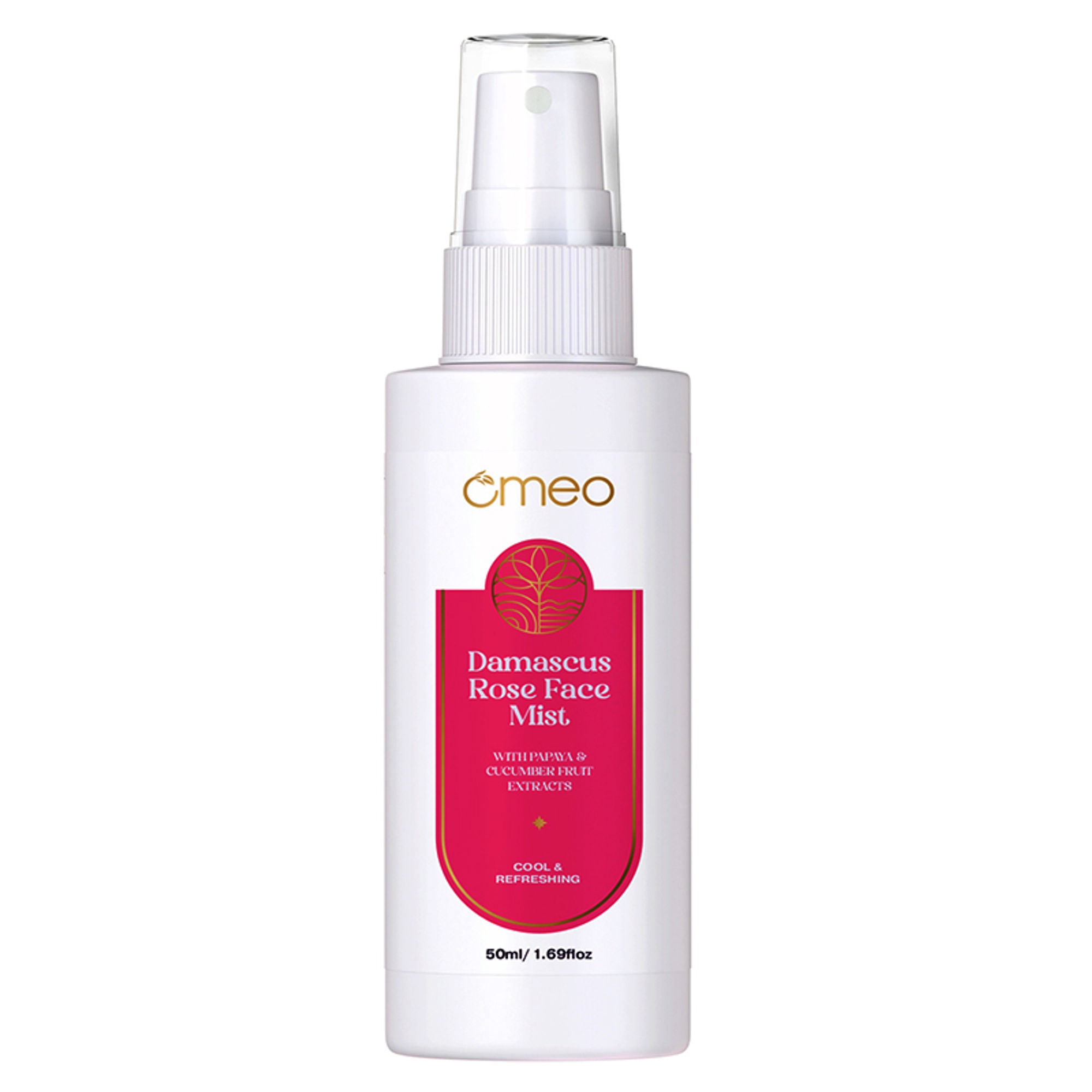 Omeo Damascus Rose Face Mist With Papaya & Cucumber Extract - Cool & Refershing - Dista