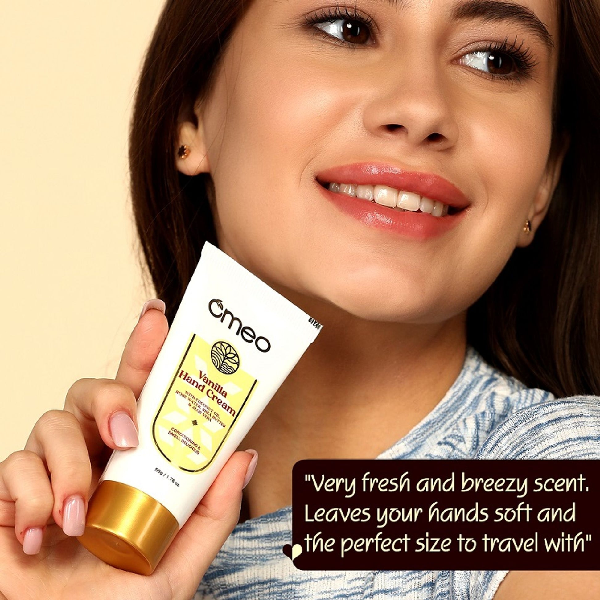 Omeo Vanilla Hand Cream - For Glowing & Hydrated Hands - Dista