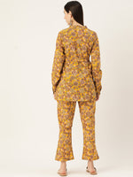 Thumbnail for InWeave Mustard Kalamkari Print Co Ord Set With Belt