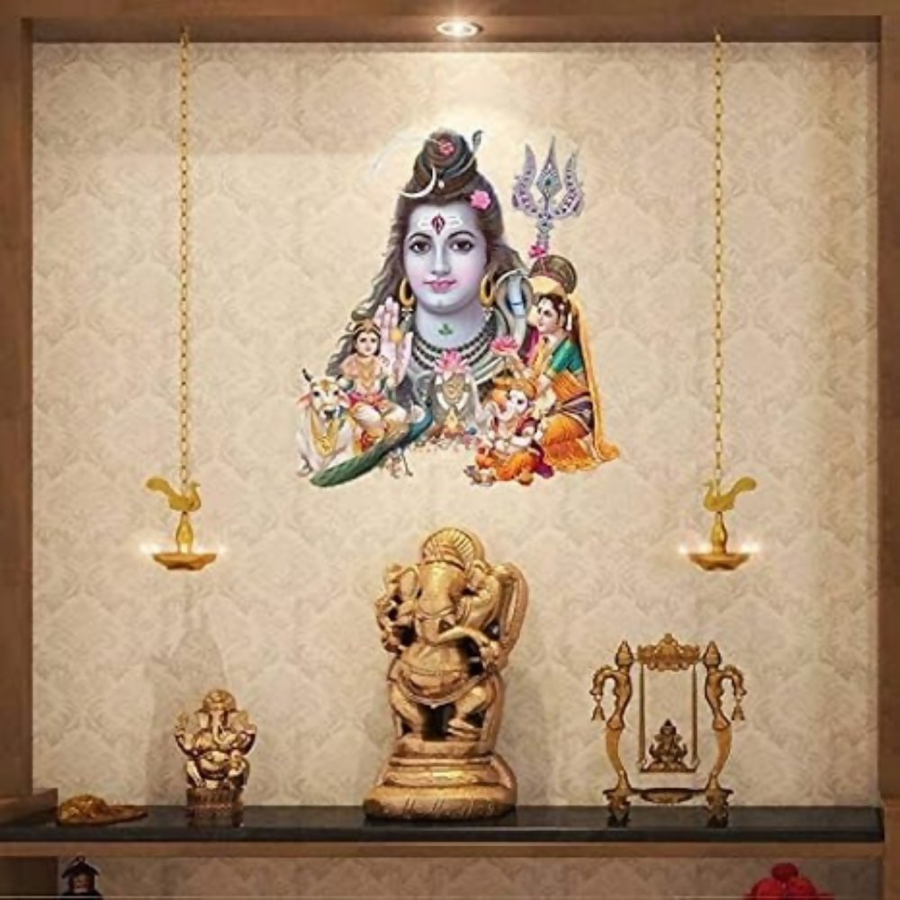 Rangoli Vinyl Religious Wall Sticker Multicolour - Dista