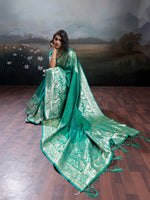 Thumbnail for Shree Shyam Fashion Rama Silk Blend Saree - Distacart