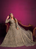 Anaita Grey Embroidered Net Anarkali Suit - Distacart