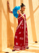 Thumbnail for Monjolika Fashion Maroon Printed Georgette Classic Saree