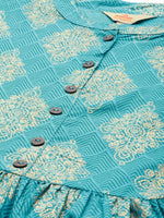 Thumbnail for Anouk Women Ethnic Motifs Printed Pure Cotton Kurta & Trousers With Self-Design Dupatta - Distacart