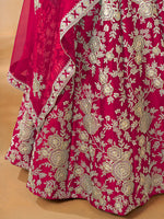 Thumbnail for Monjolika Fashion Art Silk Embroidered Rani Pink Trendy Lehenga Choli