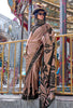 Monjolika Fashion Printed Satin Brown Colour Classic Saree - Distacart