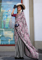 Thumbnail for Monjolika Fashion Printed Satin Multi Colour Classic Saree