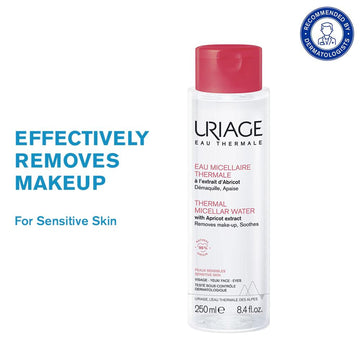 Uriage Thermal Micellar Water for Sensitive Skin Removes Makeup from Face & Eyes Dermat Recommended