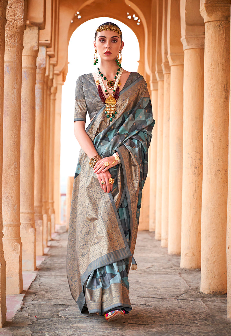 Monjolika Fashion Viscose Multi Colour Foil Print Contemporary Saree - Distacart