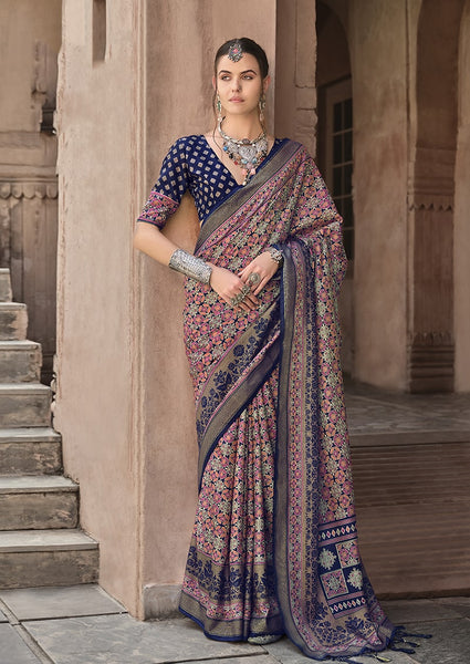 Monjolika Fashion Silk Patola Print Multi Colour Traditional Saree