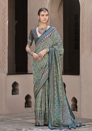Monjolika Fashion Silk Patola Print Multi Colour Traditional Saree
