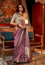 Thumbnail for Monjolika Fashion Onion Pink Chiffon Weaving Trendy Saree