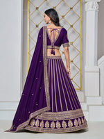 Thumbnail for Monjolika Fashion Embroidered Art Silk Trendy Lehenga Choli In Purple