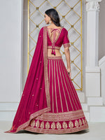 Thumbnail for Monjolika Fashion Embroidered Art Silk Trendy Lehenga Choli In Rani Pink