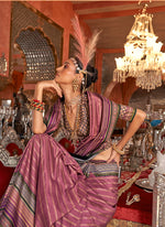 Thumbnail for Monjolika Fashion Silk Weaving Zari Onion Pink Traditional Saree