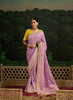 Monjolika Fashion Sequins Embroidered Border Work Dola Silk Lilac Reception Classic Saree - Distacart