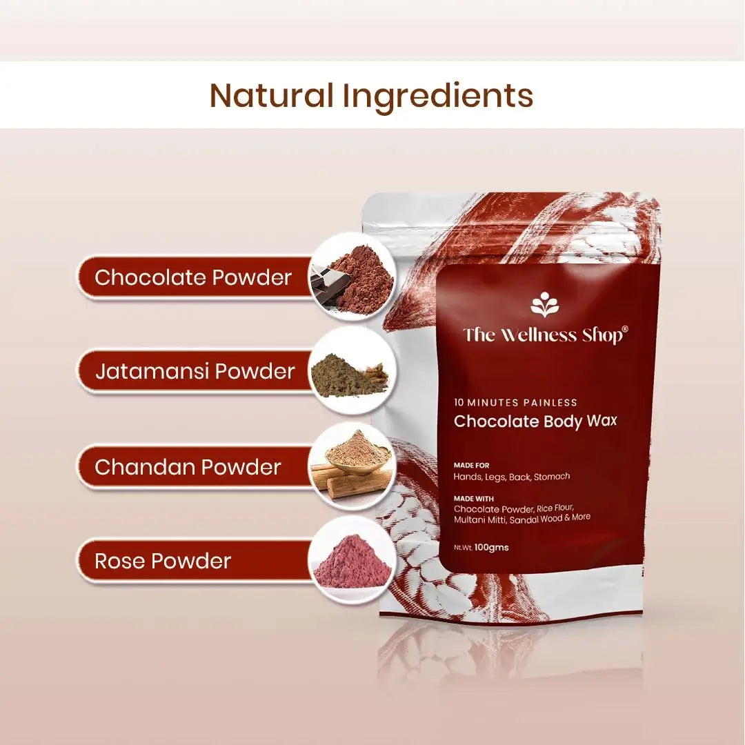 The Wellness Shop Chocolate Hair Removal Powder - Distacart