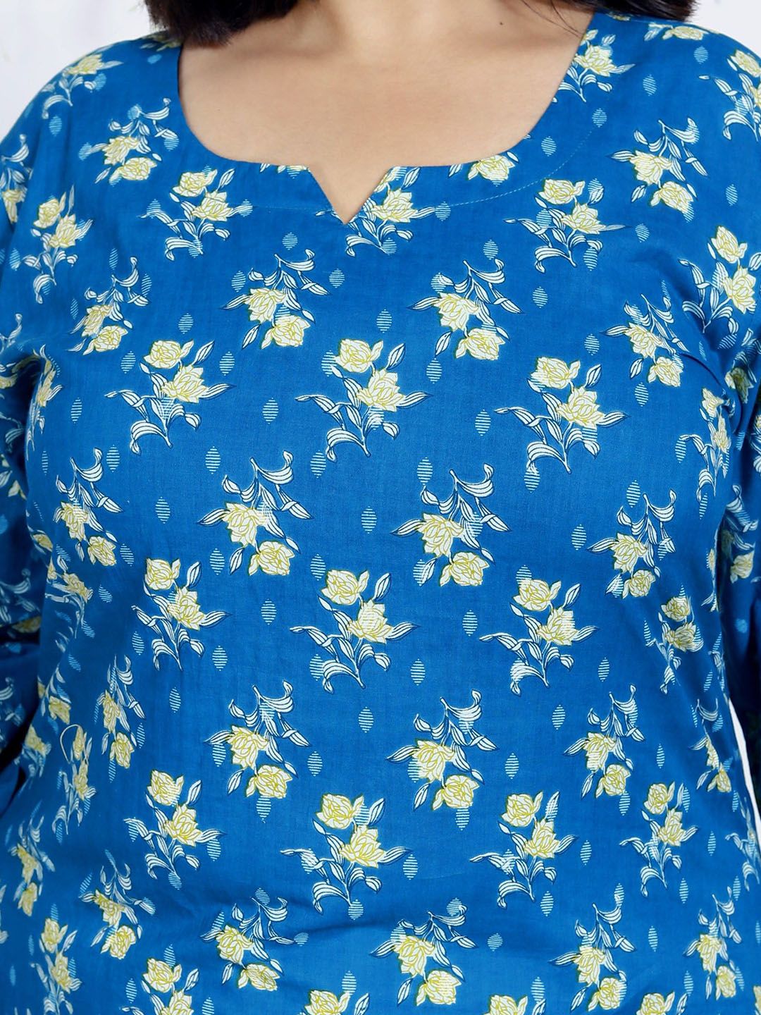 Swasti Women Floral Printed Regular Sequinned Pure Cotton Kurta with Trousers & With Dupatta - Distacart