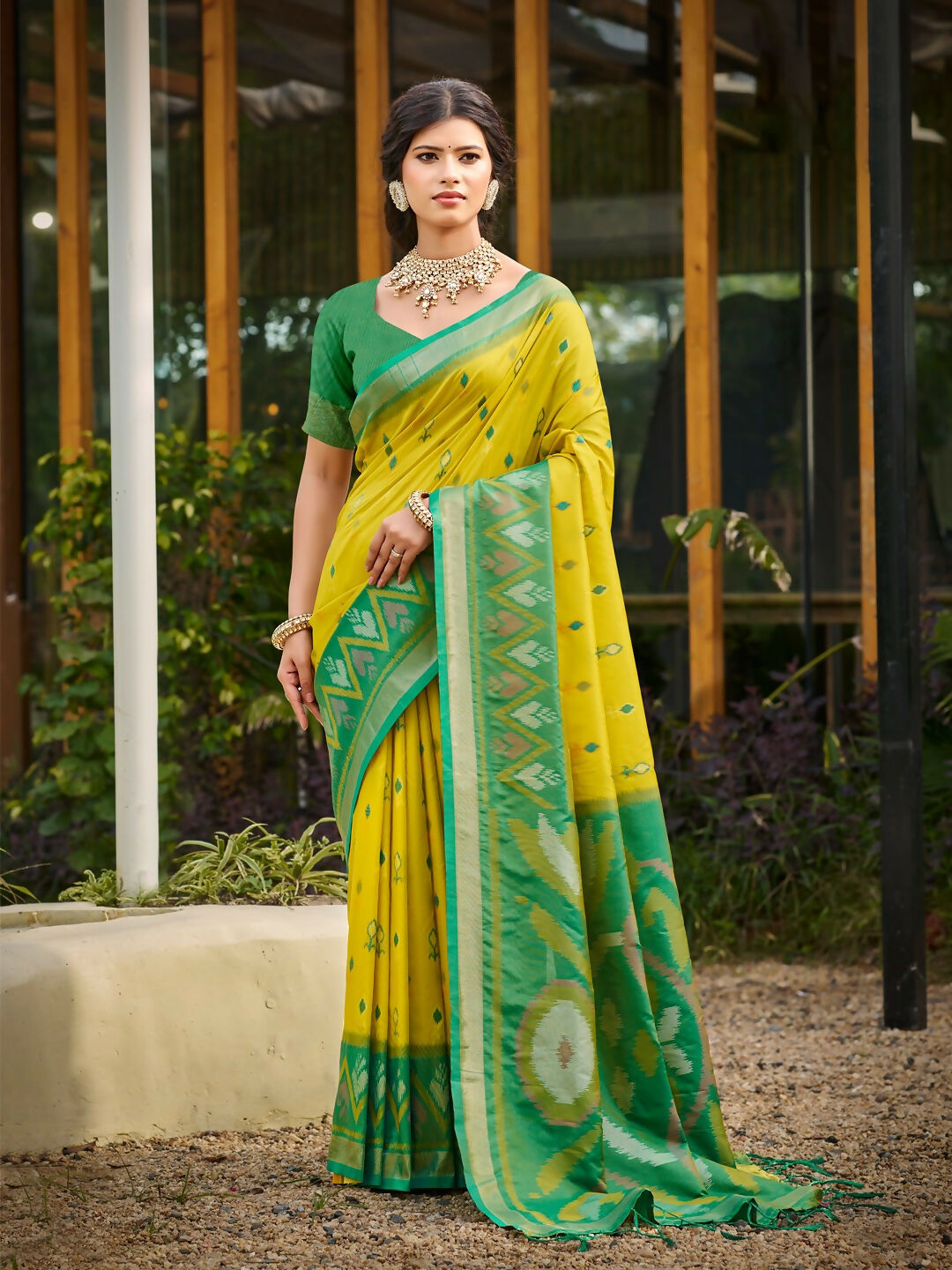 Shree Shyam Fashion Mustard Soft Silk Saree - Distacart